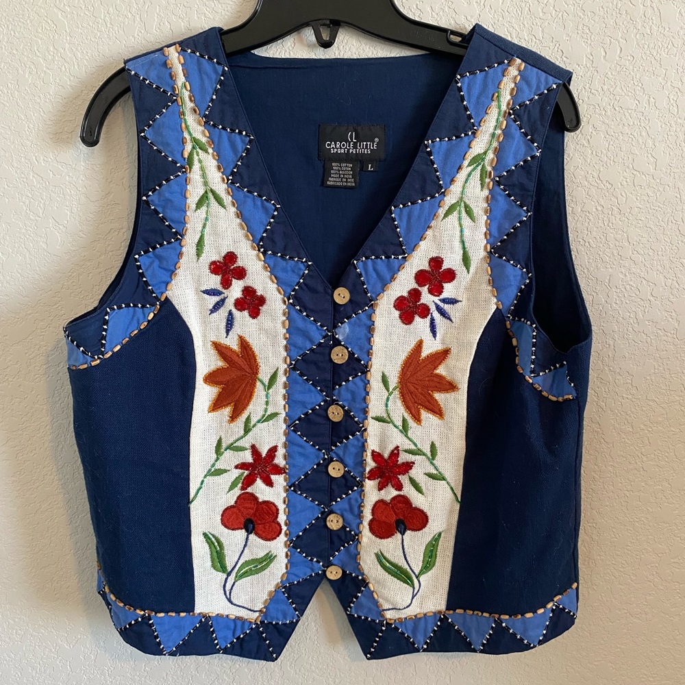 Carole Little Vintage Vest Size Large 10